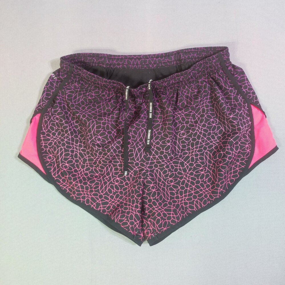 Nike Dri-Fit Running athletic shorts women's S purple & pink geometric pattern